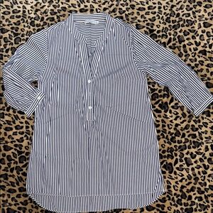 Harshman Navy & White Striped Women’s Blouse